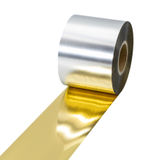 Ріббон RESIN Золото (глянець) для текстилю (74 м) 1/2''
