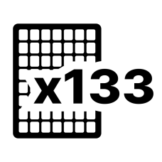 133 етикетки на аркуші А4 (100 аркушів) 