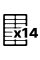 14 labels on an A4 sheet (100 sheets)