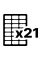 21 labels per A4 sheet (100 sheets)