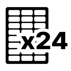 24 етикетки на аркуші А4 (100 аркушів)