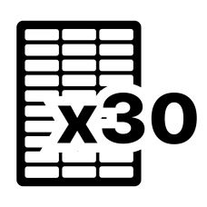 30 етикеток на аркуші А4 (100 аркушів) 