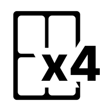 4 етикетки на листі А4 (100 аркушів) 