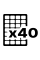 40 labels on an A4 sheet (100 sheets)
