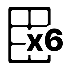 6 етикеток на листі А4 (100 аркушів)